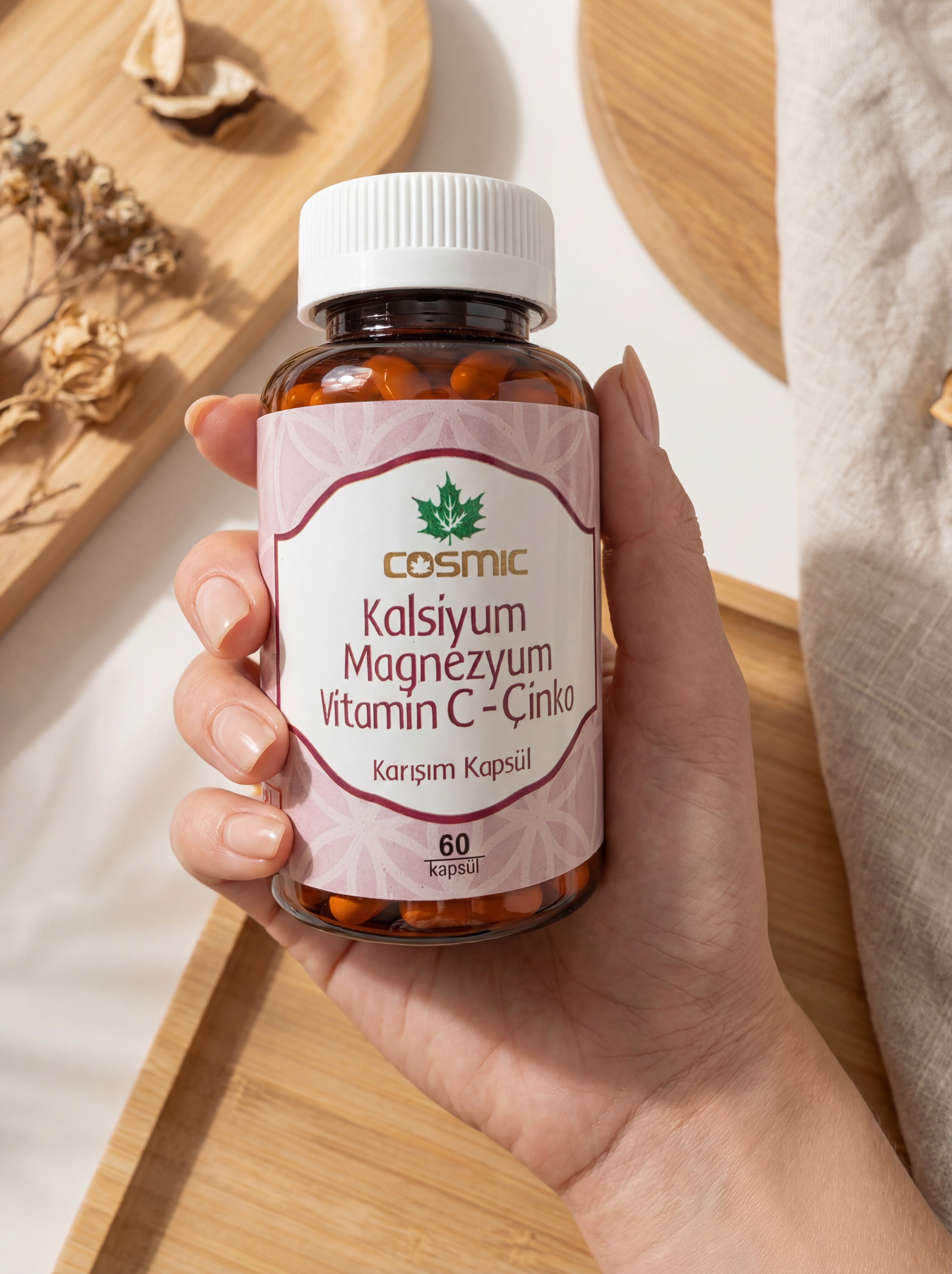 Ahmet Maranki Kalsiyum Magnezyum Çinko kapsül 60x  – Vitamin D3 Destekli Takviye