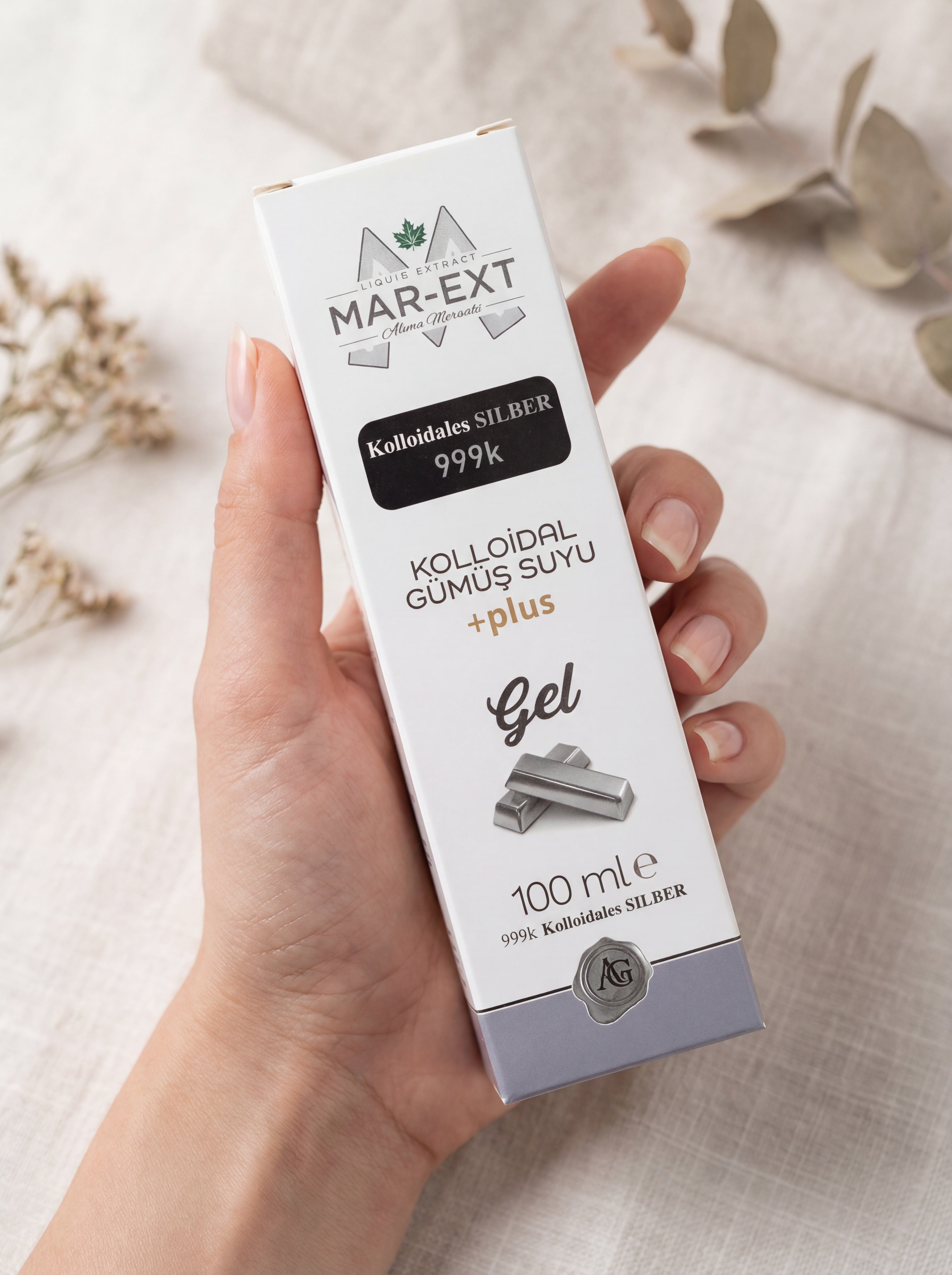 Ahmet Maranki Mar-Ext Kolloidal Gümüş Suyu +Plus Jel 999K – Harici Kullanım (100 ml)