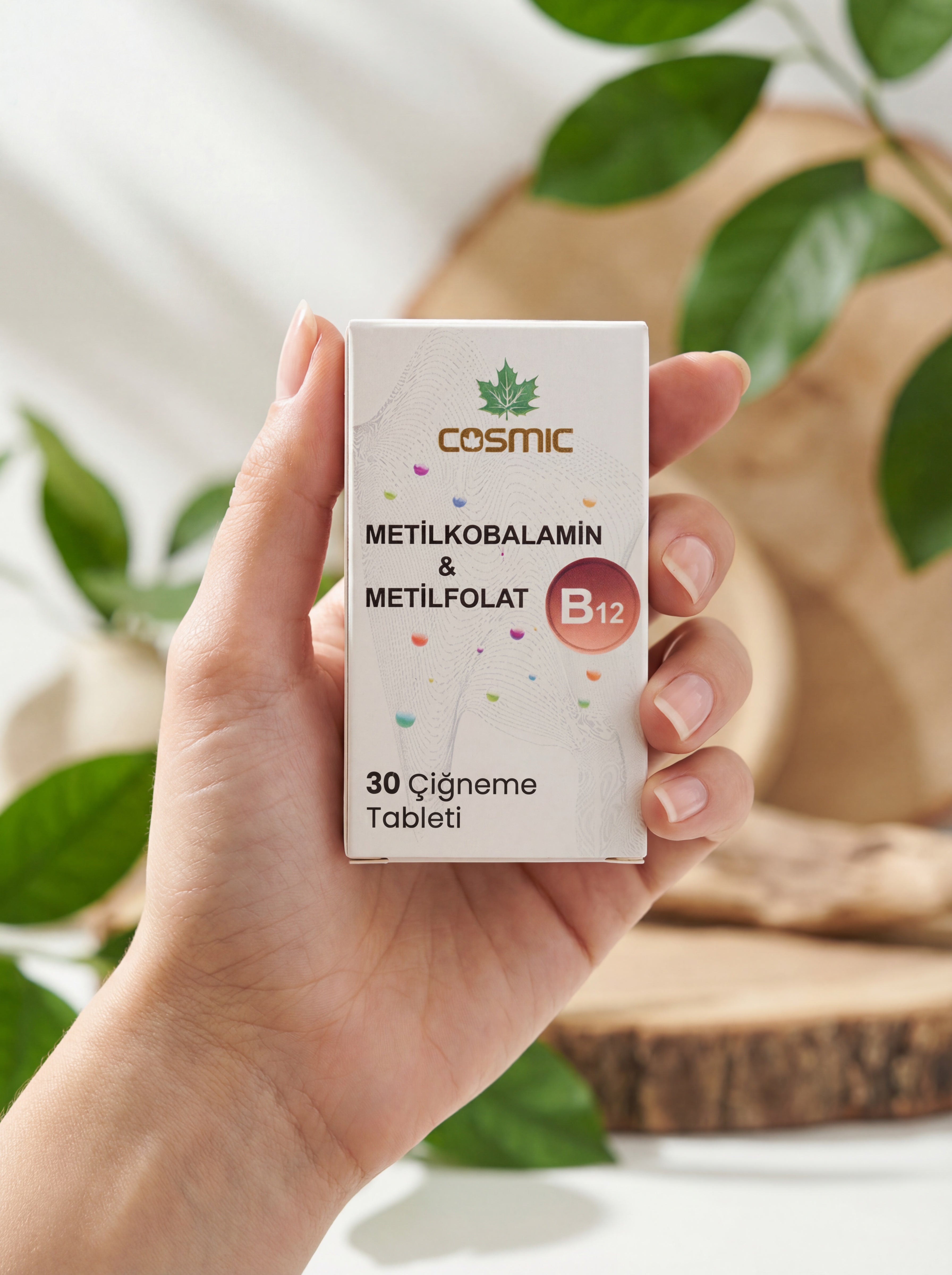 Ahmet Maranki Cosmic Metilkobalamin & Metilfolat B12 – 30 Çiğneme Tableti