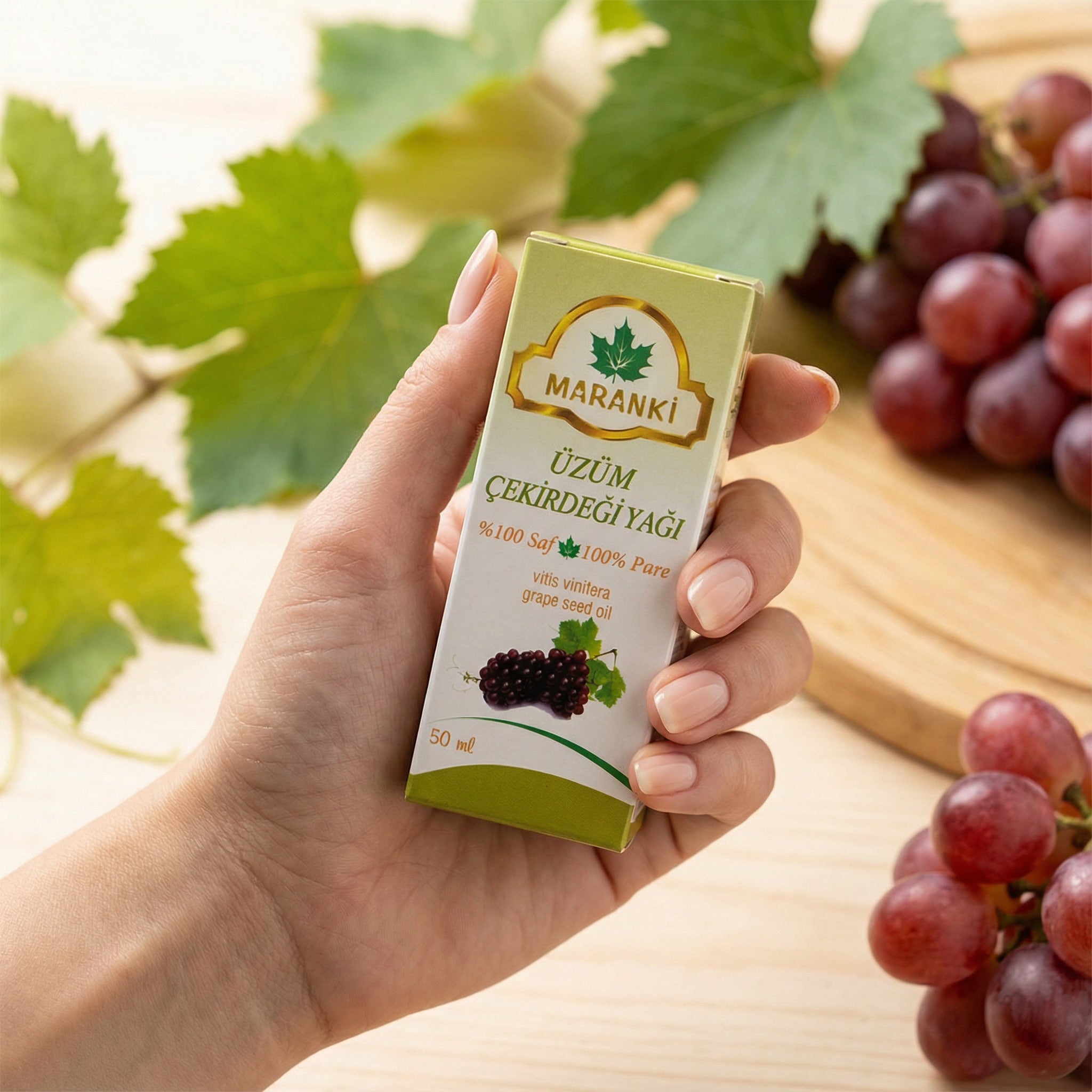 Ahmet Maranki Üzüm Çekirdeği Yağı 50 ml – %100 Saf Soğuk Pres