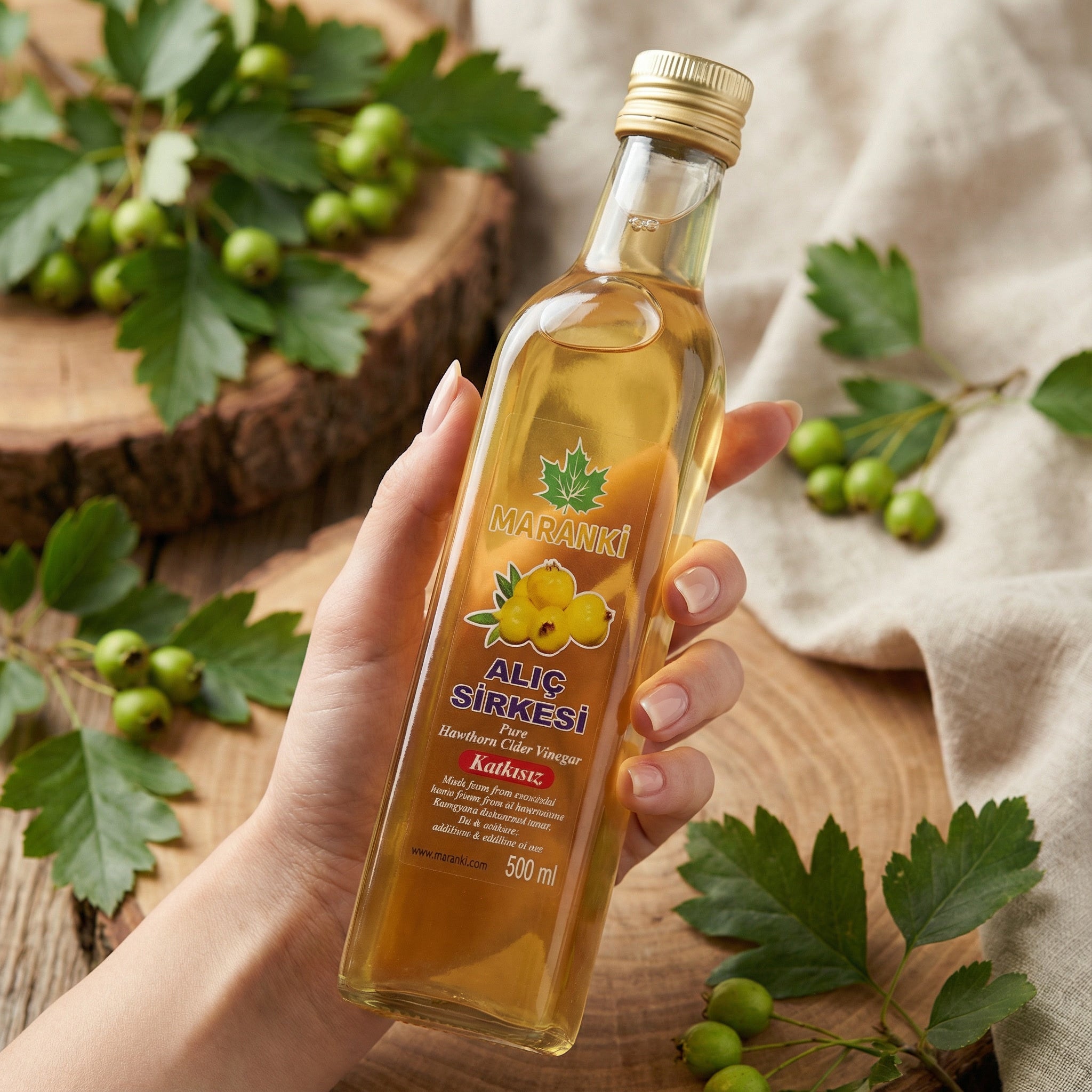 Ahmet Maranki Limon Sirkesi – Katkısız Doğal Fermente Sirke (500 ml)