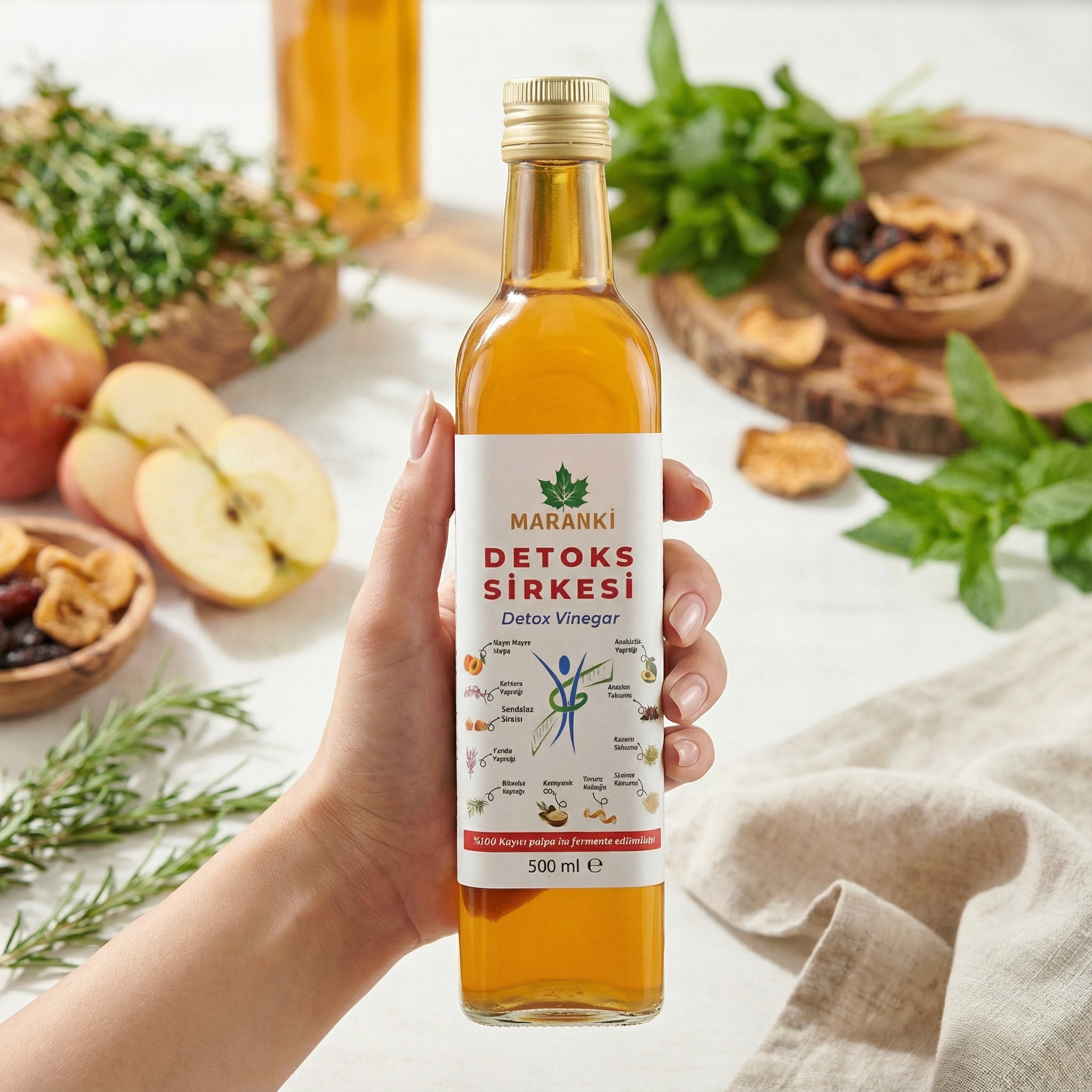 Ahmet Maranki Detoks Sirkesi – Bitkisel Karışım Sirke (500 ml)