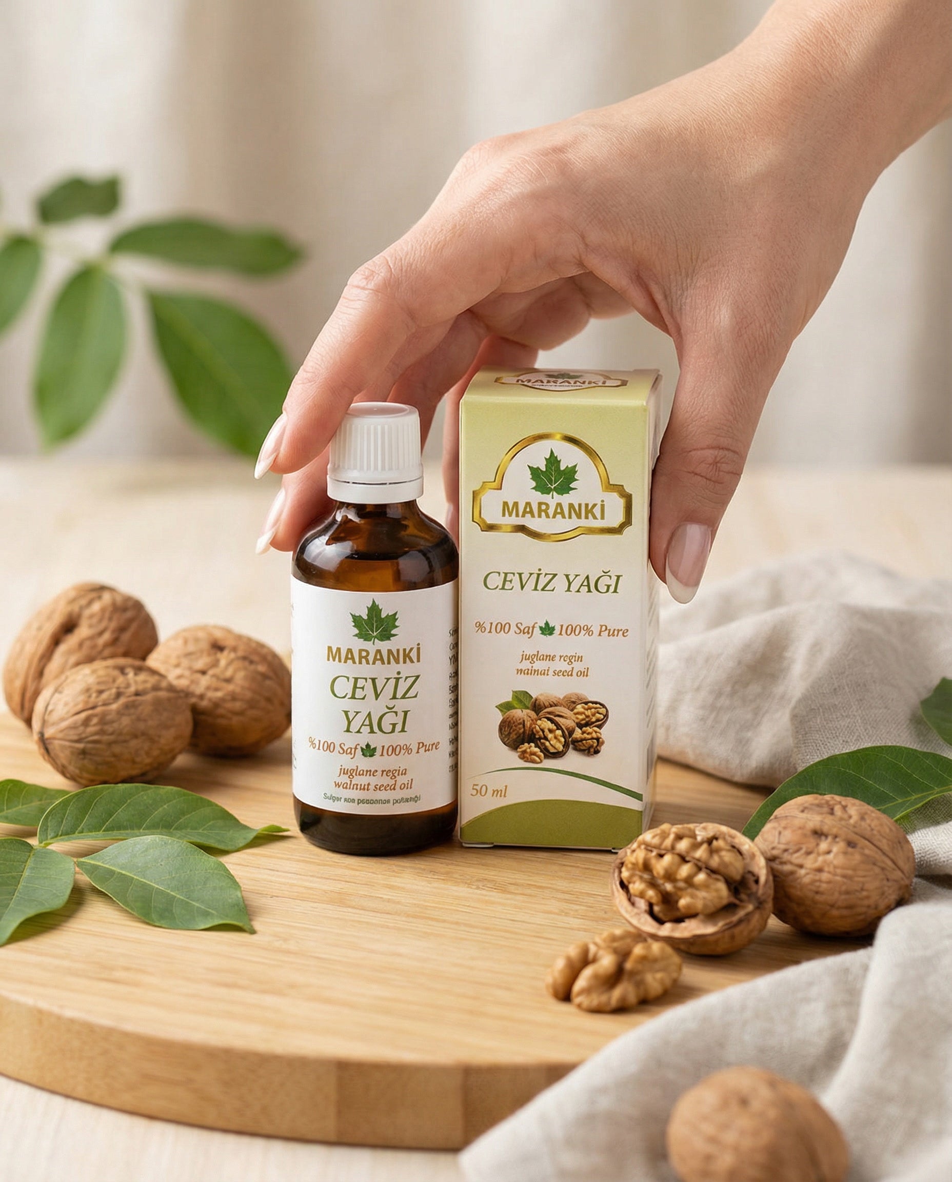 Ahmet Maranki Ceviz Yağı – Soğuk Sıkım %100 Saf (50 ml)