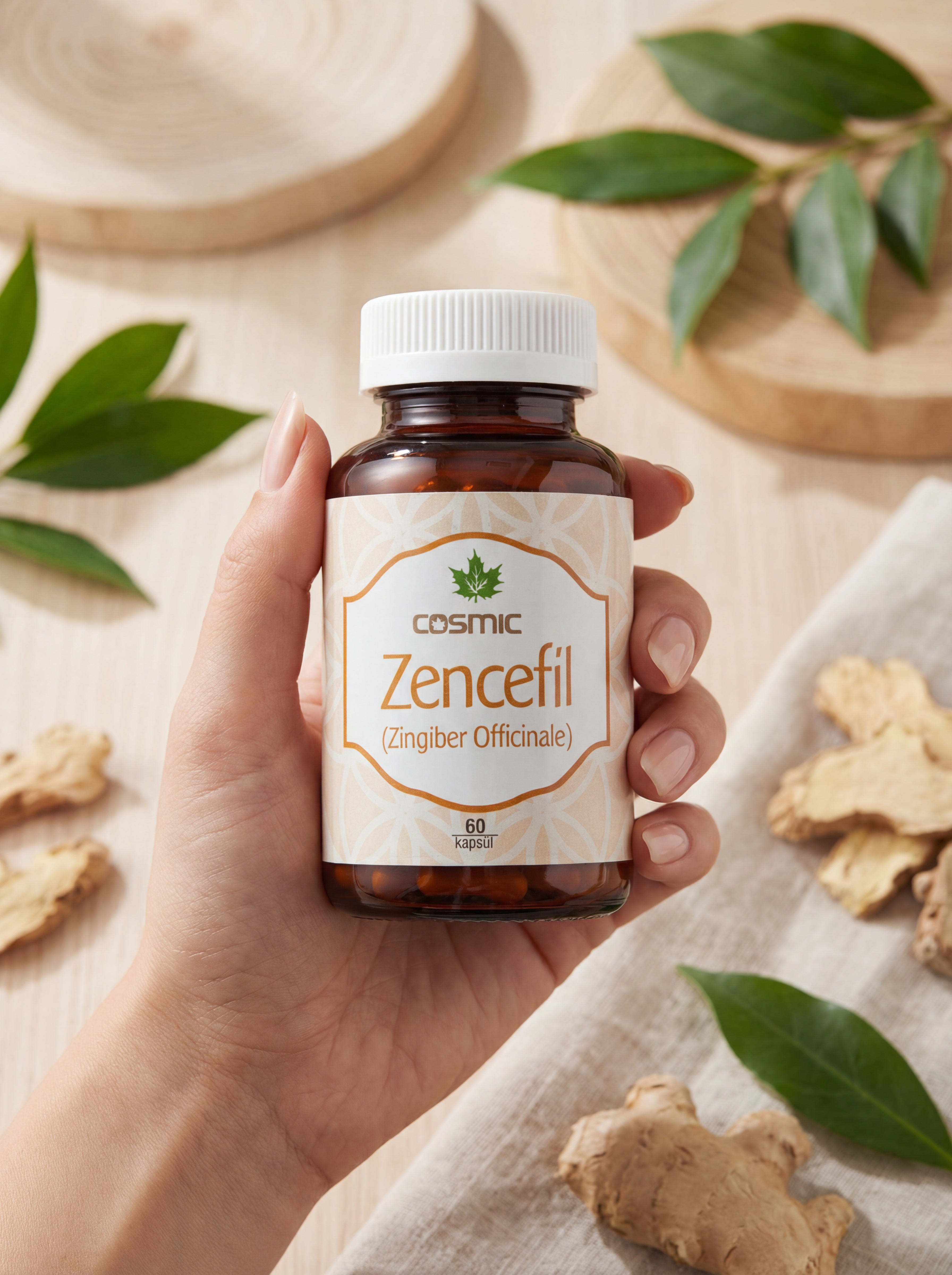 Ahmet Maranki Zencefil (Zingiber officinale) Ekstrakt – Bitkisel Takviye (60 Kapsül)